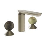 Gessi Perle Bateria umywalkowa 3-otworowa bez korka finox brushed nickel/emperador dark marble/onyx green 74155.149