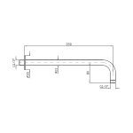 Zucchetti Octo X Ramię natryskowe ścienne 350 mm Brushed Chocolate PVD Z93230.XP21
