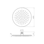 Zucchetti Octo X Deszczownica okrągła Ø 220 mm Brushed Chocolate PVD Z94261.XP21