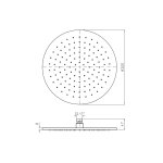 Zucchetti Octo X Deszczownica okrągła Ø 320 mm Brushed Chocolate PVD Z94262.XP21