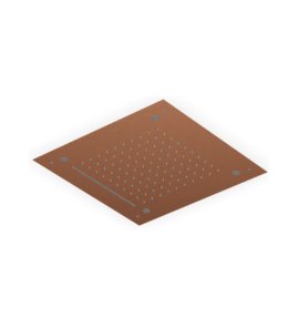 Zucchetti Octo X Deszczownica sufitowa kwadratowa 430x430 mm Brushed Copper PVD Z94293.XP91