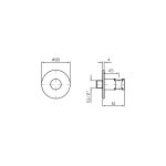 Zucchetti Octo X Uchwyt ścienny na słuchawkę Brushed Chocolate PVD Z93818.XP21