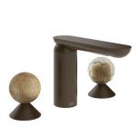 Gessi Perle Bateria umywalkowa 3-otworowa bez korka dark bronze/onyx cola/murano battuto 74345.845