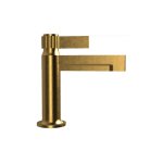 Graff Pantheon Bateria umywalkowa jednouchwytowa bez korka Brushed Brass PVD E-12100P-LM71-BB