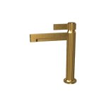 Graff Pantheon Bateria umywalkowa wysoka jednouchwytowa bez korka Brushed Brass PVD E-12105F-LM71-BB