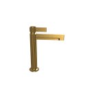 Graff Pantheon Bateria umywalkowa wysoka jednouchwytowa bez korka Brushed Brass PVD E-12105F-LM71-BB