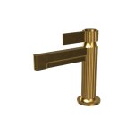 Graff Pantheon Bateria umywalkowa jednouchwytowa bez korka Brushed Brass PVD E-12100F-LM71-BB