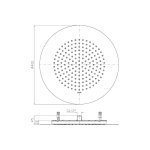 Zucchetti Octo X Deszczownia sufitowa Ø 400 mm Brushed stainless Steel Z94164.X
