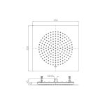 Zucchetti Octo X Deszczownia sufitowa 350x350 mm Brushed stainless Steel Z94163.X