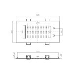 Zucchetti Octo X Deszczownica sufitowa 600x300 mm Brushed Chocolate PVD Z94298.XP21