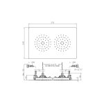 Zucchetti Octo X Deszczownica sufitowa 370x240 mm ze światłem LED Brushed stainless Steel Z94147.X