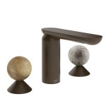 Gessi Perle Bateria umywalkowa 3-otworowa bez korka dark bronze/onyx cola/murano pulegoso 74365.845