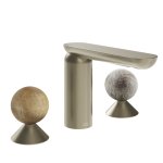 Gessi Perle Bateria umywalkowa 3-otworowa bez korka finox brushed nickel/onyx cola/murano pulegoso 74365.149