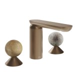 Gessi Perle Bateria umywalkowa 3-otworowa bez korka copper brushed pvd/onyx cola/murano pulegoso 74365.708