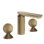 Gessi Perle Bateria umywalkowa 3-otworowa bez korka warm bronze brushed pvd/onyx cola 74335.726