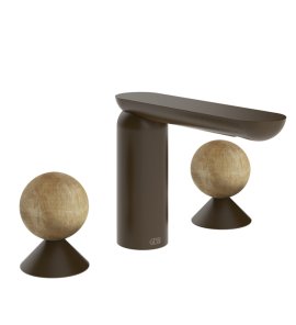 Gessi Perle Bateria umywalkowa 3-otworowa bez korka dark bronze/onyx cola 74335.845