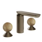 Gessi Perle Bateria umywalkowa 3-otworowa bez korka coffee bronze brushed pvd/onyx cola 74335.761