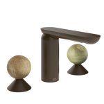 Gessi Perle Bateria umywalkowa 3-otworowa bez korka dark bronze/onyx cola/onyx green 74335.845