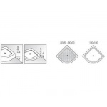 Novellini New Victory Brodzik półokrągły 90x90 cm biały VINR9011-30