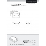 Victoria+Albert Napoli Umywalka Stawiana na Blat 57x34,5cm Biała mat VB-NAP57M-SM-NO