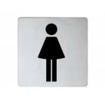 Keuco Universal Tabliczka na drzwi, Symbol - Panie, Stal Nierdzewna 14966070000