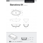 Victoria+Albert Barcelona Umywalka nablatowa 64x35 cm Biała mat VB-BAR64M-SM-NO