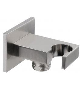 Gessi Rettangolo Kolanko wypływu z uchwytem na słuchawkę Finox Brushed Nickel 20161.149