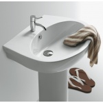 Simas LFT Spazio Umywalka ścienna/stawiana na postumencie 65,5x51 cm biały LFT05/LFT 05