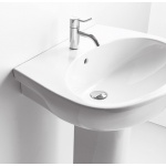 Simas LFT Spazio Umywalka ścienna/stawiana na postumencie 65,5x51 cm biały LFT05/LFT 05