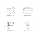 Flaminia Link Bidet wiszący 56x36 cm Czarny 5051/BNER