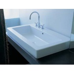 Flaminia Acquagrande Umywalka półwpuszczana w blat 100x55 cm Biały 5051/INC