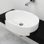 Flaminia Roll Umywalka półwpuszczana w blat 56x42 cm Biały RL56S