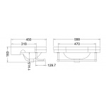 Burlington Corner Cloakroom Reling na ręcznik 47 chrom T8CHR