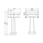 Burlington Edwardian Round Reling na ręcznik 47,5 chrom T4CHR