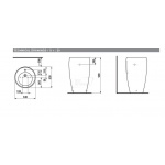 Laufen Il Bagno Alessi One Monolityczna umywalka 90 cm biała H 811972 400 109 1