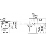 Laufen Palomba Monolityczna umywalka przyścienna 90 cm biała H 811804 000 109 1