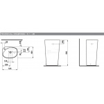 Laufen Palomba Monolityczna umywalka wolnostojąca 90 cm biała H 811803 000 109 1