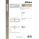 Althea Clever Umywalka wisząca / meblowa 100x39 biała 30387 W MAGAZYNIE !!!