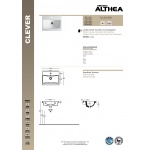 Althea Clever Umywalka wisząca / meblowa 50x39 biała 30382 W MAGAZYNIE !!!