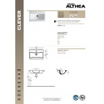 Althea Clever Umywalka wisząca / meblowa 60x39 biała 30383 W MAGAZYNIE !!!