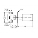 Ideal Standard zawór podtynkowy G 3/4" A2359NU