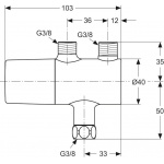 Ideal Standard Ceraplus Bateria umywalkowa ścienna elektryczna chrom A5776AA