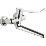Ideal Standard Ceraplus Bateria umywalkowa ścienna z przedłużonym uchwytem i wylewką chrom B8224AA