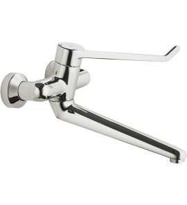 Ideal Standard Ceraplus Bateria umywalkowa ścienna z przedłużonym uchwytem i wylewką chrom B8318AA