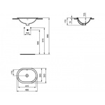 Ideal Standard Connect Umywalka wpuszczana w blat 48 cm biała E504501