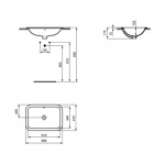 Ideal Standard Connect Umywalka wpuszczana w blat 58 cm biała E505901