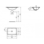 Ideal Standard Connect Umywalka podblatowa 58 cm biała E506101