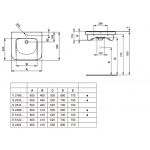 Ideal Standard Contour 21 Umywalka ścienna dla osób niepełnosprawnych 60 cm biała E512301