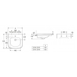 Ideal Standard Contour 21 Umywalka ścienna dla osób niepełnosprawnych 60 cm biała S216801