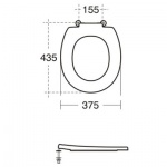 Ideal Standard Contour 21 Deska sedesowa czerwona S4059GQ